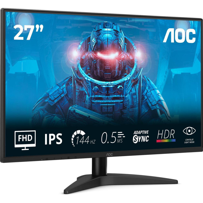 AOC | 27B36X | 27 " | IPS | FHD | 16:9 | 144 Hz | 4 ms | 1920 x 1080 pixels | 300 cd/m² | HDMI ports quantity 1 | Black