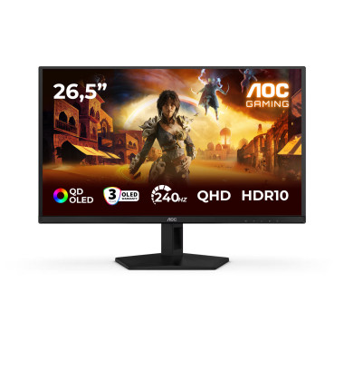 AOC Q27G41ZDF | 27 " | QD-OLED | QHD | 16:9 | 240 Hz | 0.03 ms | 2560 x 1440 pixels | 400 cd/m² | HDMI ports quantity 1 | Black