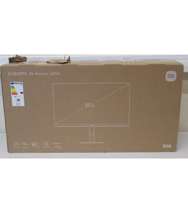 Xiaomi SALE OUT. | 4K Monitor A27Ui EU | 27 " | IPS | UHD | 16:9 | 60 Hz | 6 ms | 3840 x 2160 pixels | 360 cd/m² | HDMI ports qu