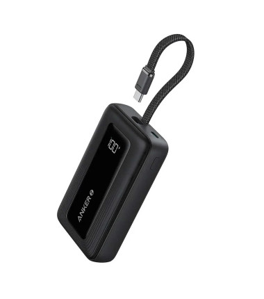 Anker | Power Bank with Built-In USB-C Cable | A1689H11 | 20000 mAh | 30W Output | Black