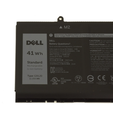 Dell MGCM5 41Wh baterijos techninė etiketė