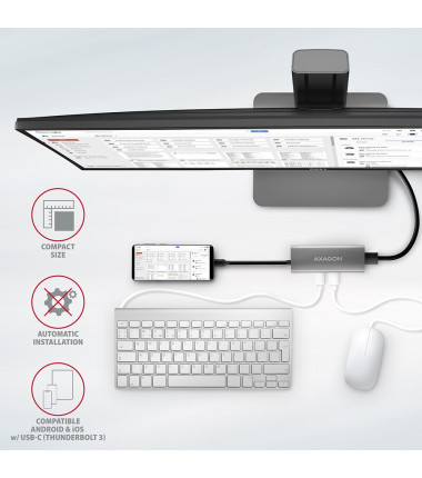 AXAGON | USB-C 10Gbps SPEEDSTER 5in1 hub (rev2.0) | HMC-5G2 | HDMI ports quantity 1