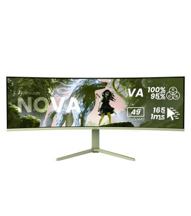 Arozzi Nova | 49 " | VA | 32:9 | 165 Hz | 4 ms | 5120 x 1440 pixels | 350 cd/m² | HDMI ports quantity 2 | Forest Green