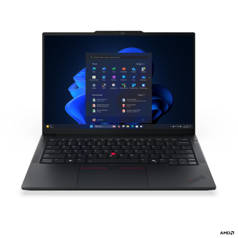 Lenovo ThinkPad E14 Gen 7 14 WUXGA AMD R5 230/16GB/512GB/AMD Radeon 760M/WIN11 Pro/Nordic Backlit kbd/Black/FP/3Y Warranty | Len