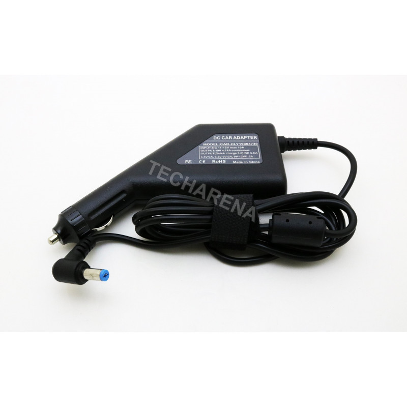Acer Aspire Travelmate Extensa 19V 4.74A 5.5x1.7 car charger 90W + USB