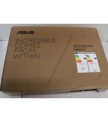 Asus SALE OUT. ZenScreen MB229CF | 21.5 " | IPS | FHD | 16:9 | 100 Hz | 5 ms | 1920 x 1080 pixels | 250 cd/m² | Warranty 22 mont