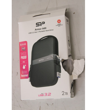 SALE OUT. Silicon Power HDD A60 | 2000 GB | 2.5 " | USB 3.2 Gen 1 | Black | DAMAGED PACKAGING