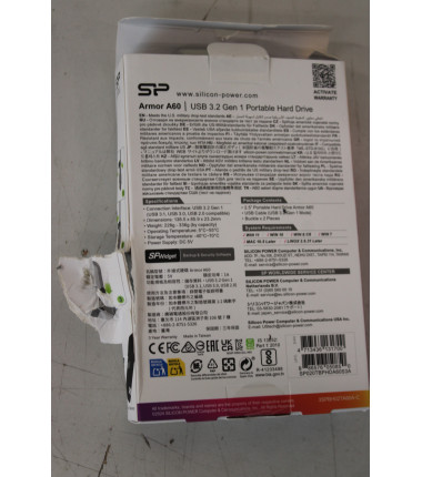 SALE OUT. Silicon Power HDD A60 | 2000 GB | 2.5 " | USB 3.2 Gen 1 | Black | DAMAGED PACKAGING