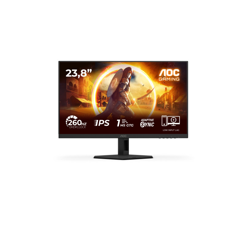 AOC 24G4ZRE, 24 ", Fast IPS, FHD, 16:9, 240 Hz, 1 ms, 1920 x 1080 pixels, 300 cd/m², HDMI ports quantity 2, Black
