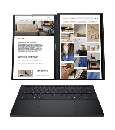 Asus | Zenbook Duo UX8406CA-QL287W | Inkwell Gray | 14 " | OLED | Touchscreen | FHD | 1920 x 1200 pixels | Intel Core Ultra 7 | 
