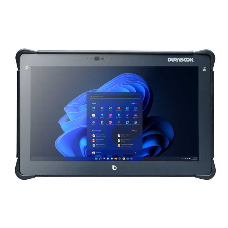 Durabook, Rugged Tablet, R11, 11.6 ", Black, 1920 x 1080 pixels, Intel Core, i5-1235U, 16 GB, 256 GB, Wi-Fi, Front ca