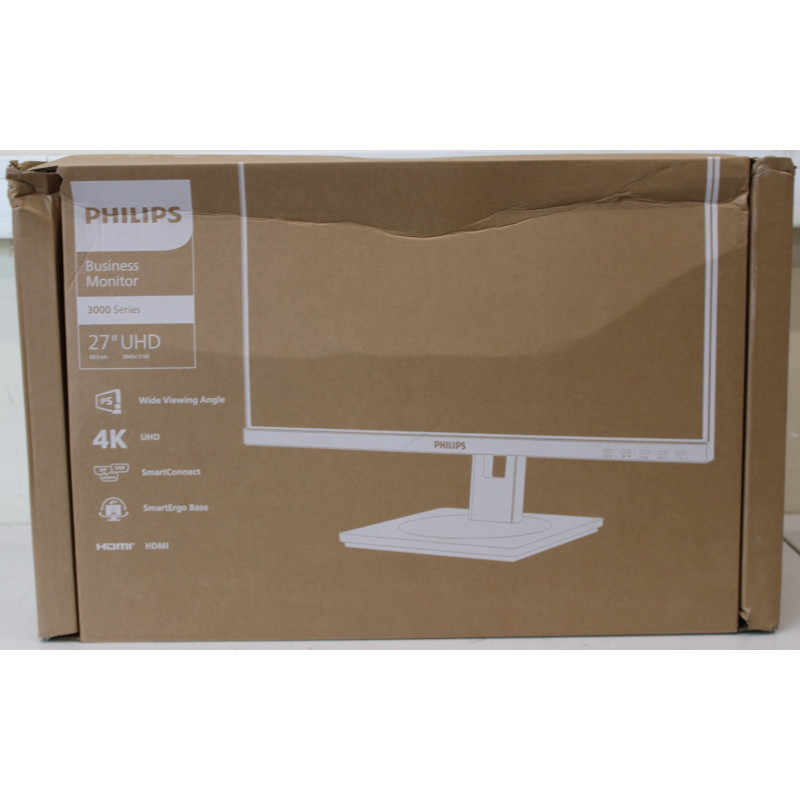 SALE OUT. PHILIPS Business Monitor  27B1N3800/00 IPS 27" 3840x2160/16:9/4ms/ HDMI DisplayPort USB Audio Out | Philips | 27B1N380