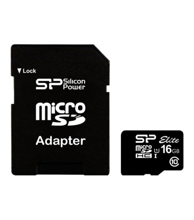 Silicon Power | Elite UHS-I | 16 GB | MicroSDHC | Flash memory class 10 | SD adapter