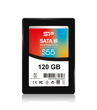 Silicon Power | Slim S55 | 120 GB | Solid-state drive interface SATA | Read speed 550 MB/s | Write speed 420 MB/s