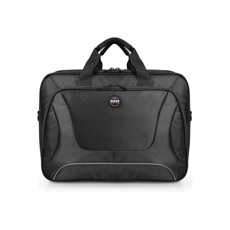 PORT DESIGNS | Courchevel | Fits up to size 15.6 " | Messenger - Briefcase | Shoulder strap | Black