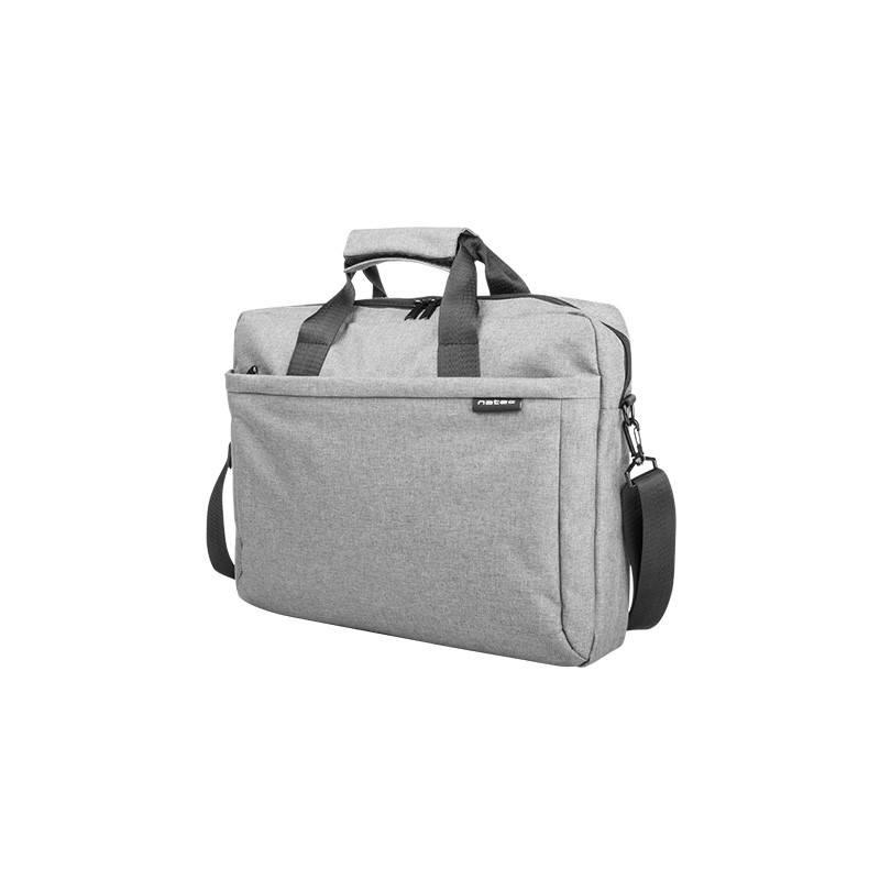 Natec Laptop Bag, Mustela, 15.6", Grey | Natec | Mustela | Fits up to size 15.6 " | Toploading laptop case | Shoulder strap | Gr