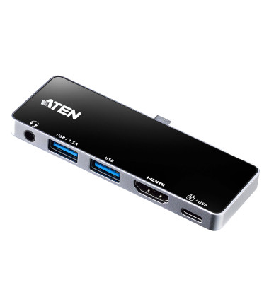 Aten UH3238 USB-C Travel Dock with Power Pass-Through | Aten | USB-C Travel Dock with Power Pass-Through | UH3238-AT | Dock