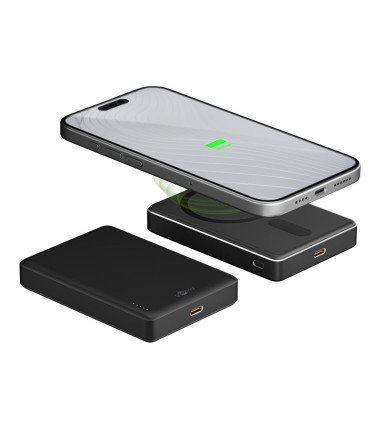 Goobay Magnetic Wireless Power Bank | 70183 | 10000 mAh | USB-C | Black