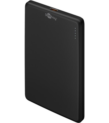 Goobay Magnetic Wireless Power Bank | 70182 | 5000 mAh | USB-C | Black
