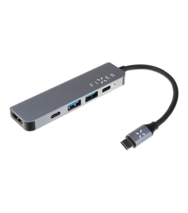 Fixed | 5-port USB-C HUB Mini for laptops and tablets | FIXHU-MN-GR