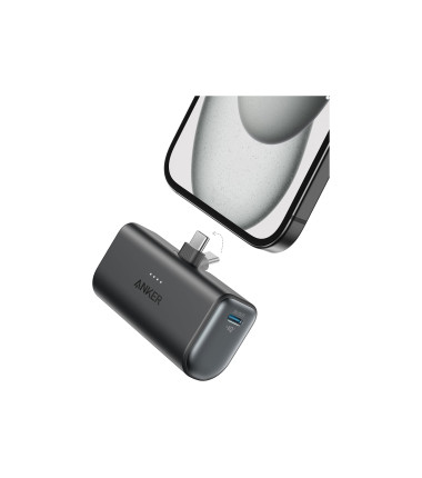 Anker Nano Power Bank Built-In with USB-C Connector | A1653H11 | 5000 mAh | Black