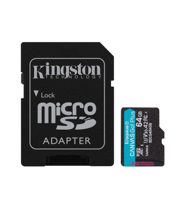 Kingston | Canvas Go! Plus | 64 GB | SD | Flash memory class Class 10, UHS-I, U3, V30, A2