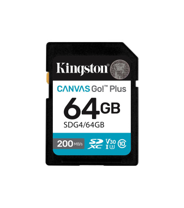Kingston | Canvas Go! Plus | 64 GB | SD | Flash memory class Class 10, UHS-I, U3, V30
