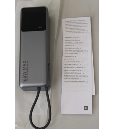 SALE OUT. Xiaomi | 165W Power Bank (Integrated Cable) | 10000 mAh | USB-C | Gray | DEMO