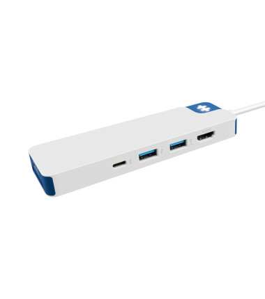 Hyper HyperDrive Flex 8 Port USB-C Hub, White/Blue | HD4102BUGL | HDMI ports quantity 1