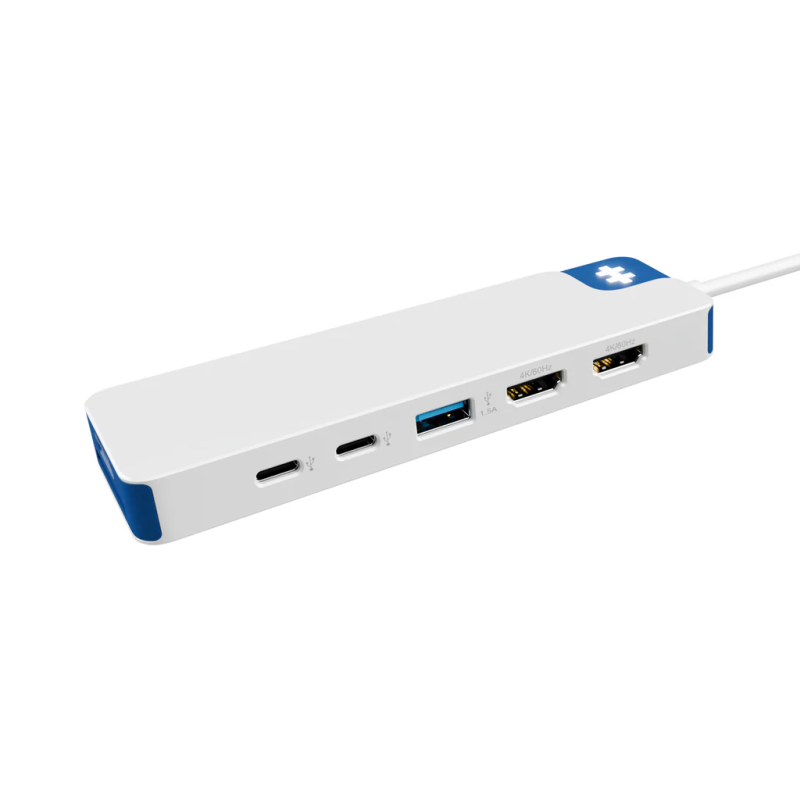 Hyper HyperDrive Flex 9 Port Dual 4K HDMI Dock, White/Blue | HD4103BUGL | HDMI ports quantity 2