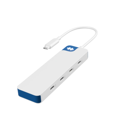Hyper HyperDrive Flex 4 Port USB-C Hub, White/Blue | HD5201BUGL