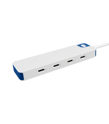 Hyper HyperDrive Flex 4 Port USB-C Hub, White/Blue | HD5201BUGL