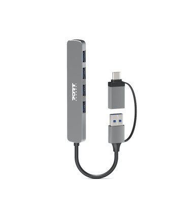 PORT CONNECT | HUB USB-C/USB-A 4 ports USB-A 3.0 5Gbps | 900160