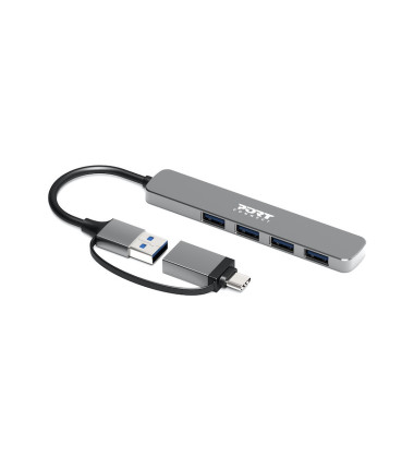 PORT CONNECT | Hub USB-C/USB-A vers 4 ports USB-A 3.0 5Gbps