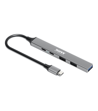 PORT CONNECT | USB-C Hub with 4 USB ports, 1X USB-C, 100W