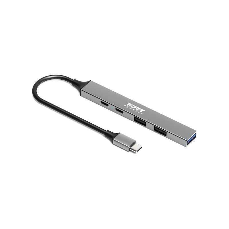 PORT CONNECT | USB-C Hub with 4 USB ports, 1X USB-C, 100W