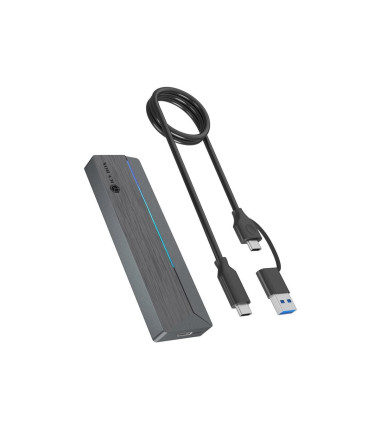 Raidsonic Icy Box M.2 SATA/NVMe SSD Enclosure with USB 3.2 Gen 2 Type-C and RGB light | Warranty IB-1826MCL-CU31 month(s)