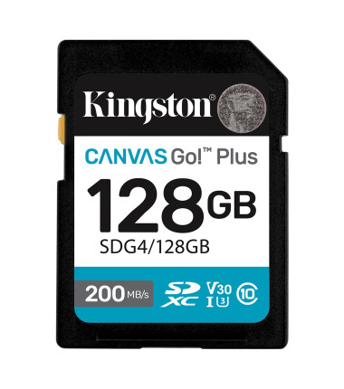 Kingston | Canvas Go! Plus | 128 GB | SD | Flash memory class Class 10, UHS-I, U3, V30