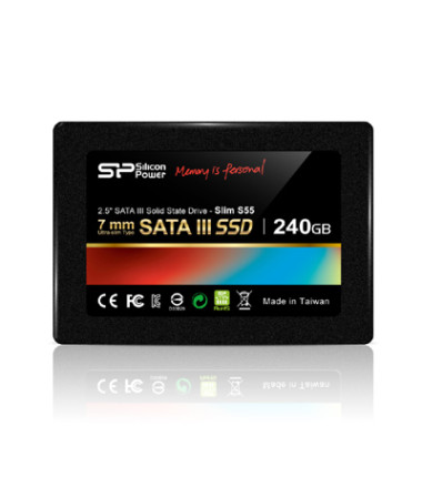 Silicon Power | Slim S55 | 240 GB | Solid-state drive interface SATA | Read speed 550 MB/s | Write speed 450 MB/s