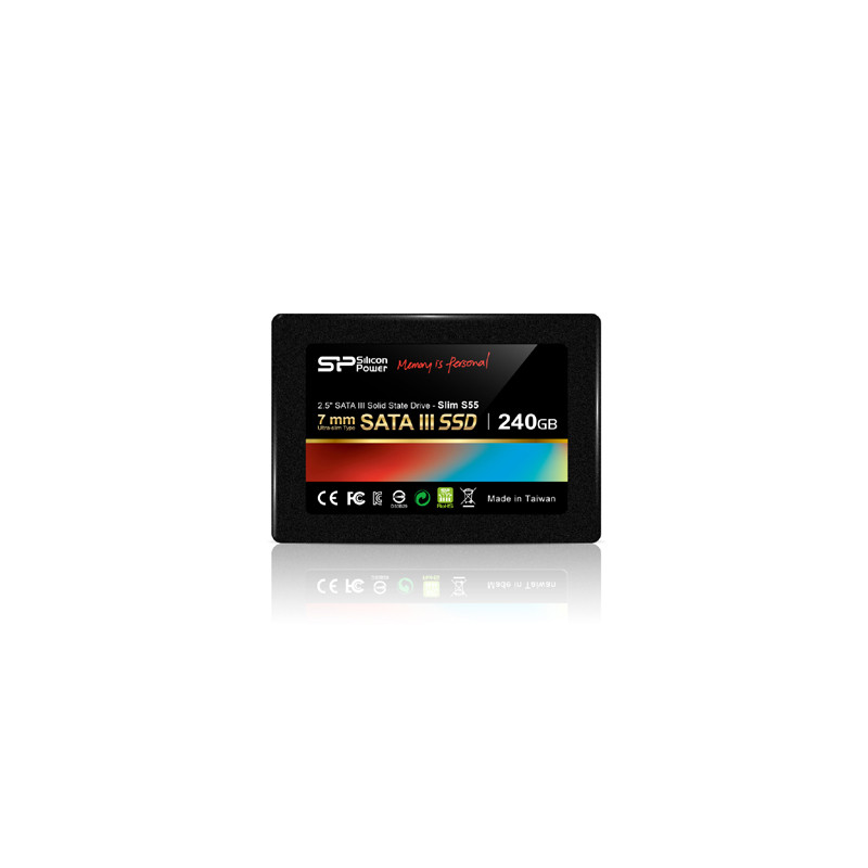Silicon Power | Slim S55 | 240 GB | Solid-state drive interface SATA | Read speed 550 MB/s | Write speed 450 MB/s