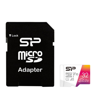 Silicon Power | microSDHC UHS-I Memory Card | Elite | 32 GB | microSDHC/SDXC | Flash memory class 10