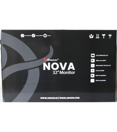 SALE OUT. Arozzi Nova 32" IPS, 180Hz, Computer Monitor - Black | Arozzi | Nova | 32 " | IPS | QHD | 16:9 | 180 Hz | 1 ms | 2560 