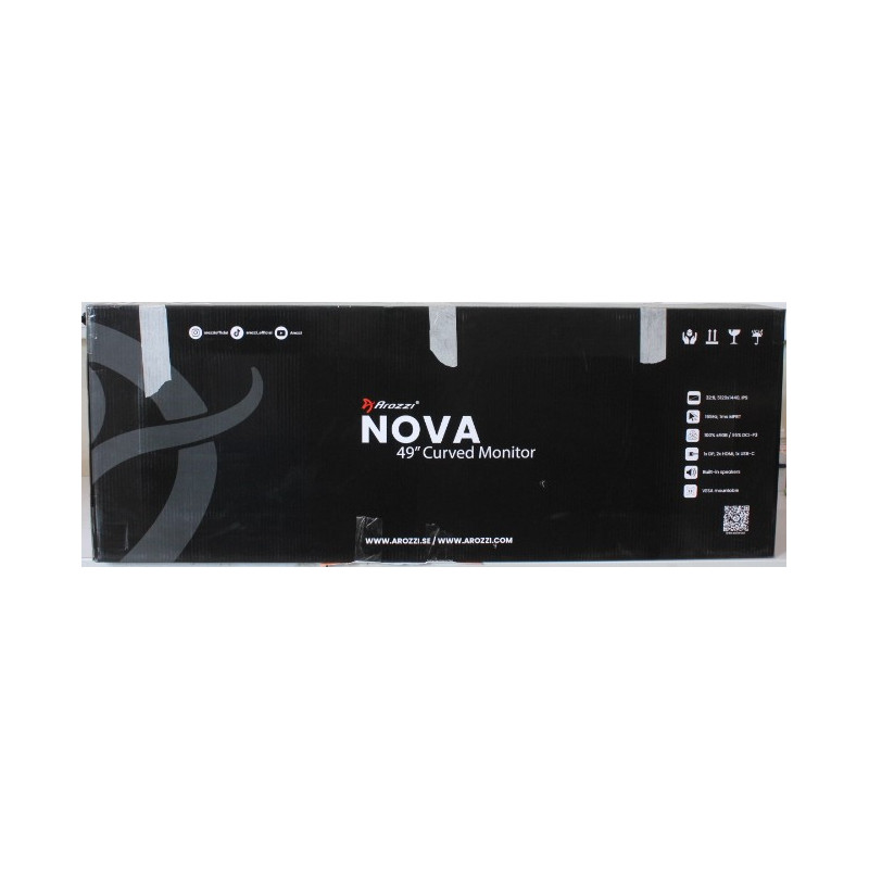 SALE OUT. Arozzi Nova 49" VA, 165Hz - Black | Arozzi | Nova | 49 " | VA | 32:9 | 165 Hz | 4 ms | 5120 x 1440 pixels | 350 cd/m² 