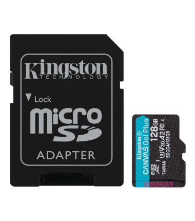 Kingston | Canvas Go! Plus | 128 GB | microSD | Flash memory class Class 10, UHS-I, U3, V30, A2