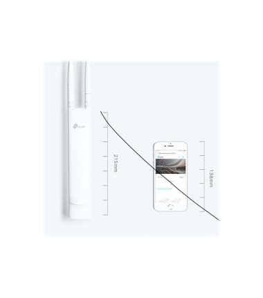 TP-LINK N300 Wireless N Outdoor Access Point EAP110 802.11n 2.4 GHz 300 Mbit/s Ethernet LAN (RJ-45) ports 1 MU-MiMO Yes PoE in A
