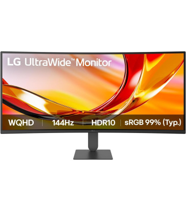 LG 34U620B-B UltraWide | 34 " | VA | WQHD | 21:9 | 144 Hz | 5 ms | 3440 x 1440 pixels | 300 cd/m² | HDMI ports quantity 2