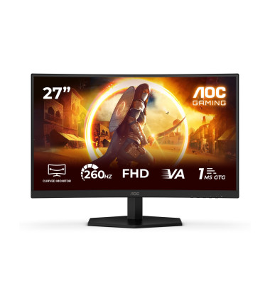 AOC C27G42ZE | 27 " | Fast VA | FHD | 16:9 | 260 Hz | 1 ms | 1920 x 1080 pixels | 300 cd/m² | HDMI ports quantity 1 | Black