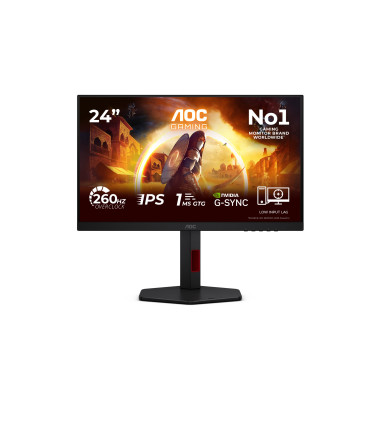 AOC 24G4ZR | 24 " | Fast IPS | FHD | 16:9 | 240 Hz | 1 ms | 1920 x 1080 pixels | 300 cd/m² | HDMI ports quantity 2 | Black