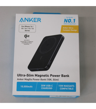 SALE OUT. Anker MagGo Wireless Powerbank (With 30W C port, Ultra slim) | A1664H11 | 10000 mAh | Black | DEMO