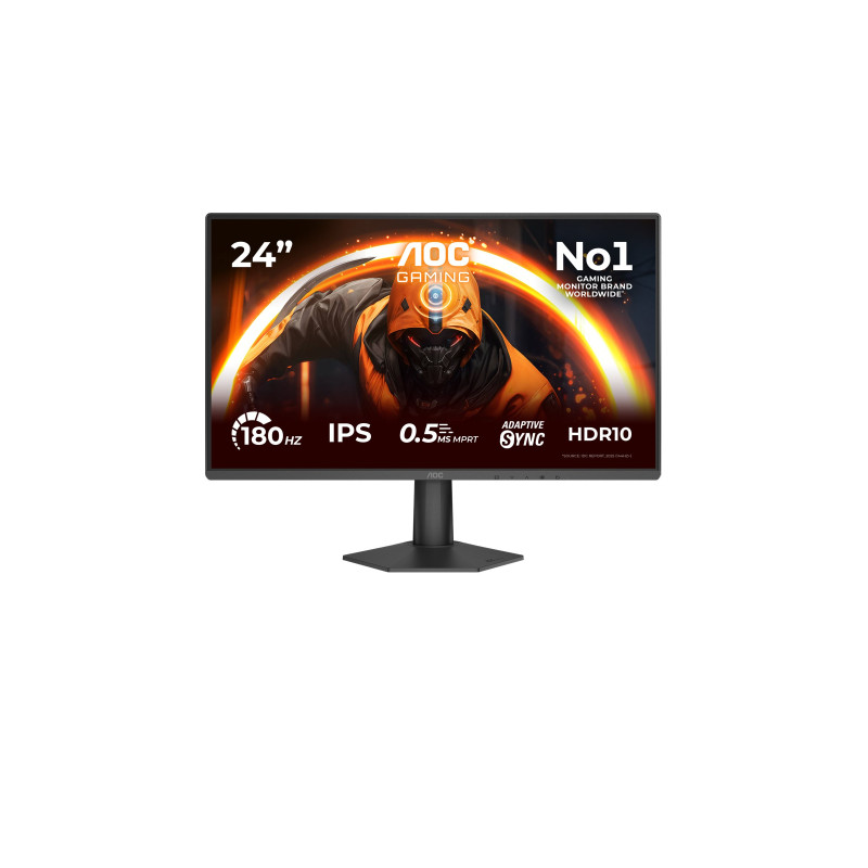 AOC 24G50F, 24 ", IPS, FHD, 16:9, 180 Hz, 4 ms, 1920 x 1080 pixels, 300 cd/m², HDMI ports quantity 1, Black